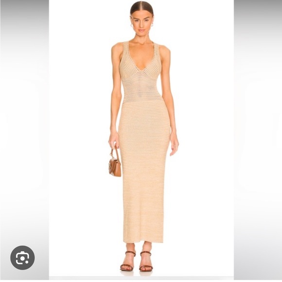 Torn by Ronny Kobo Dresses & Skirts - Ronny Kobo beige crochet dress